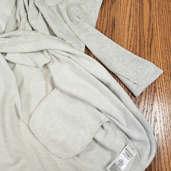 Athleta Purana Wrap Sweatshirt Womens Large Gray Pullover Hoodie Sweater YOGA - Picture 10 of 11